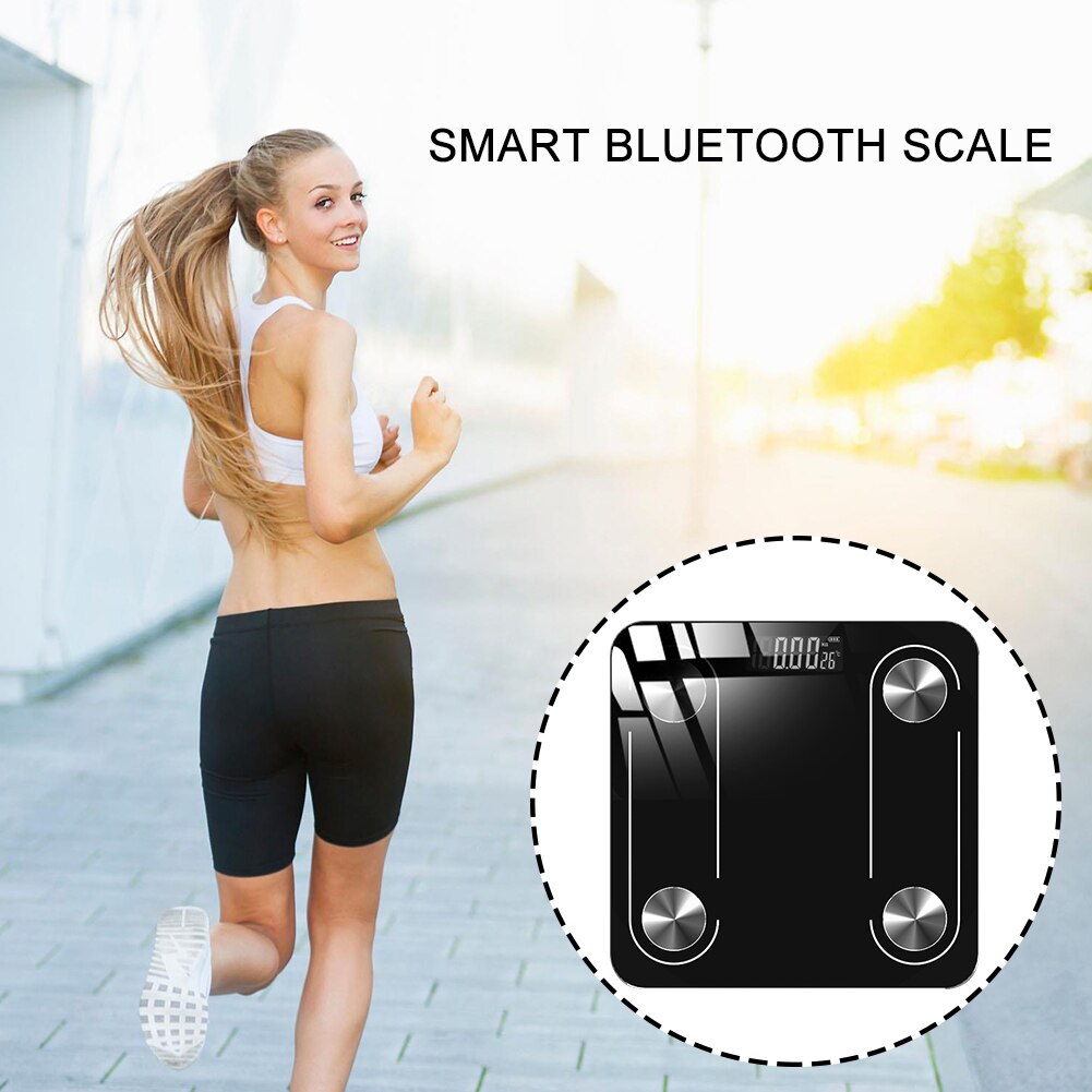 Smart Bluetooth Scale Floor Body Weight Scale USB Charging Tempered Glass Body Fat BMI Weighing Scales
