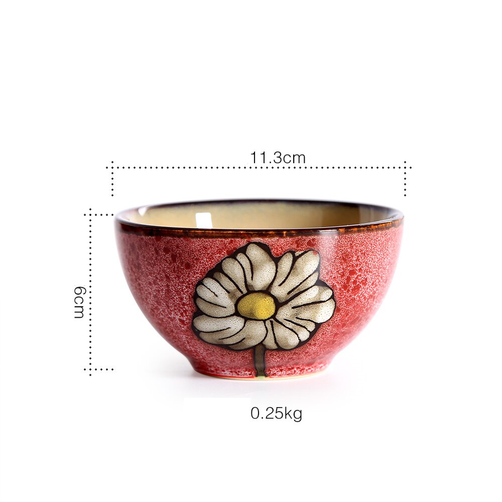 Chinees retro keramisch serviesgoed soeppan lepel borden servies huishoudelijke keukenbenodigdheden handgeschilderd bloemenpatroon: B