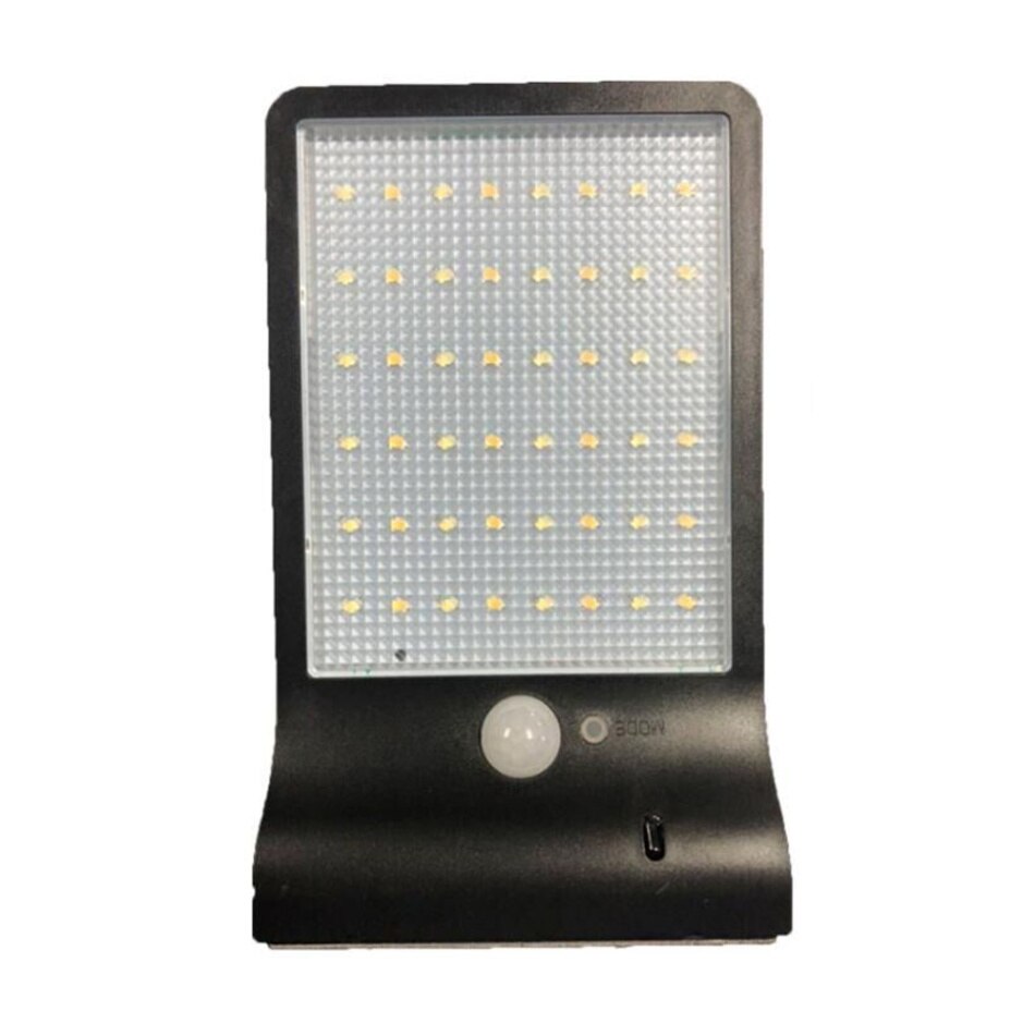 Lámpara de pared Solar 36LED Sense Room Outdoor Lighting Landscape Lantern impermeable farola de jardín: Black
