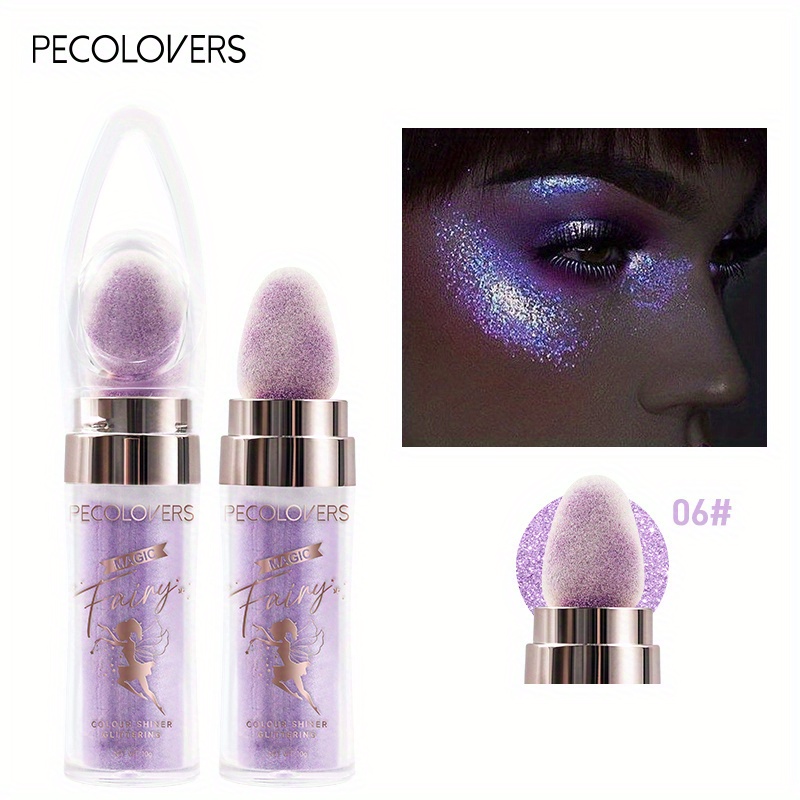 Fairy Powder Highlighter Stick, Shimmer Contour Blush Powder Contour Shading Glitter, Contour Brightening Makeup Highlighter: Orange