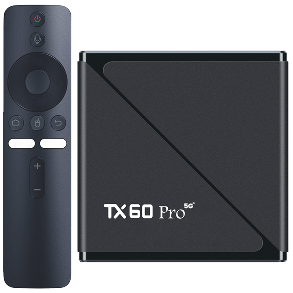 TX60 PRO Smart TV Box 2.4G 5G Dual WiFi 6 Android Set-top Box Lettore Multimediale Domestico con Telecomando 2026