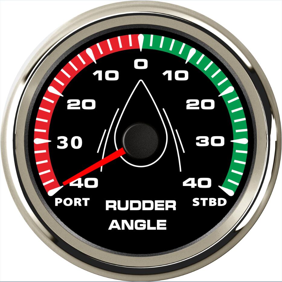 85mm Marine Lcd Rudder Angle Gauges Waterproof IP67 Rudder Angle Meters Instrument 0-190ohm with 8 Kinds Backlight: BS