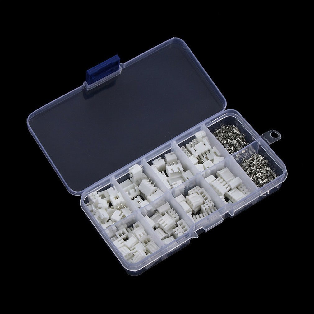 230PCS XH2.54 Jst Terminal Kit Wire Connector Adaptor 2p 3p 4p 5p 2.54mm 2.5mm Pin Header Housing Xh TJC3 230pcs/Set