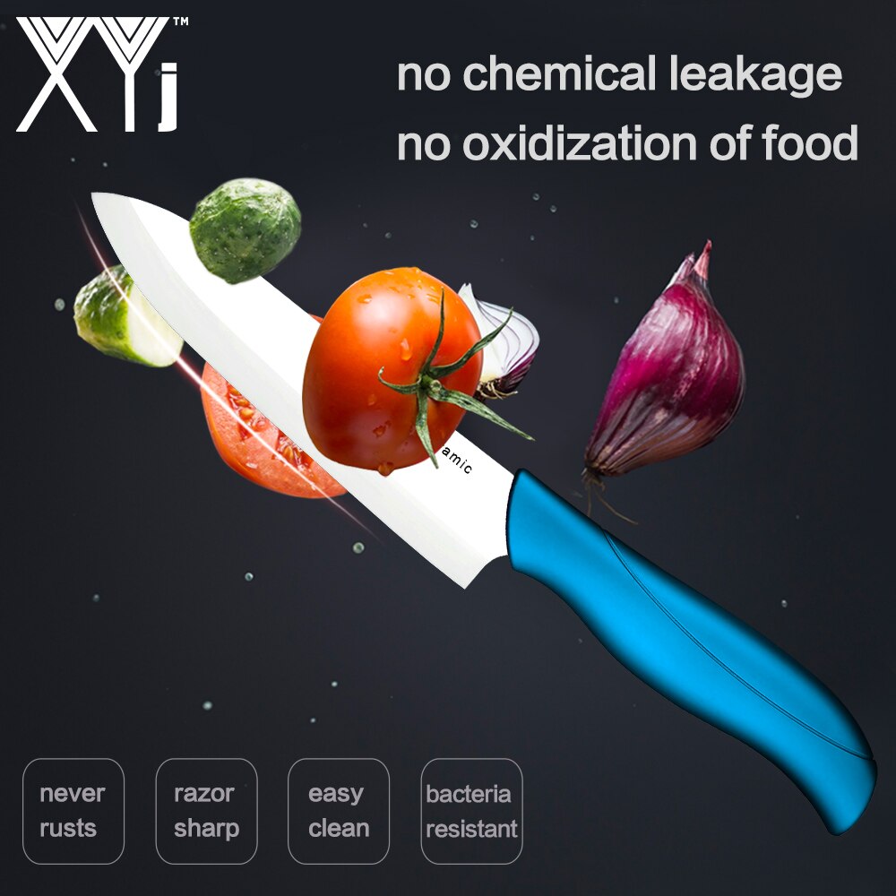 XYj-cuchillo de cerámica para cocina, juego de cuchillos de óxido de circonio para cocina, antibacterias, vegetales, de alta gama