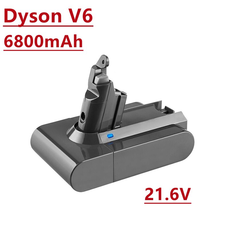 Lithium ion battery for 21.6v Dyson V6 vacuum cleaner 38000 MAH,applicable models: dc58,dc59, dc61, dc62, dc74, sv07, sv03, sv09: 6800mAh