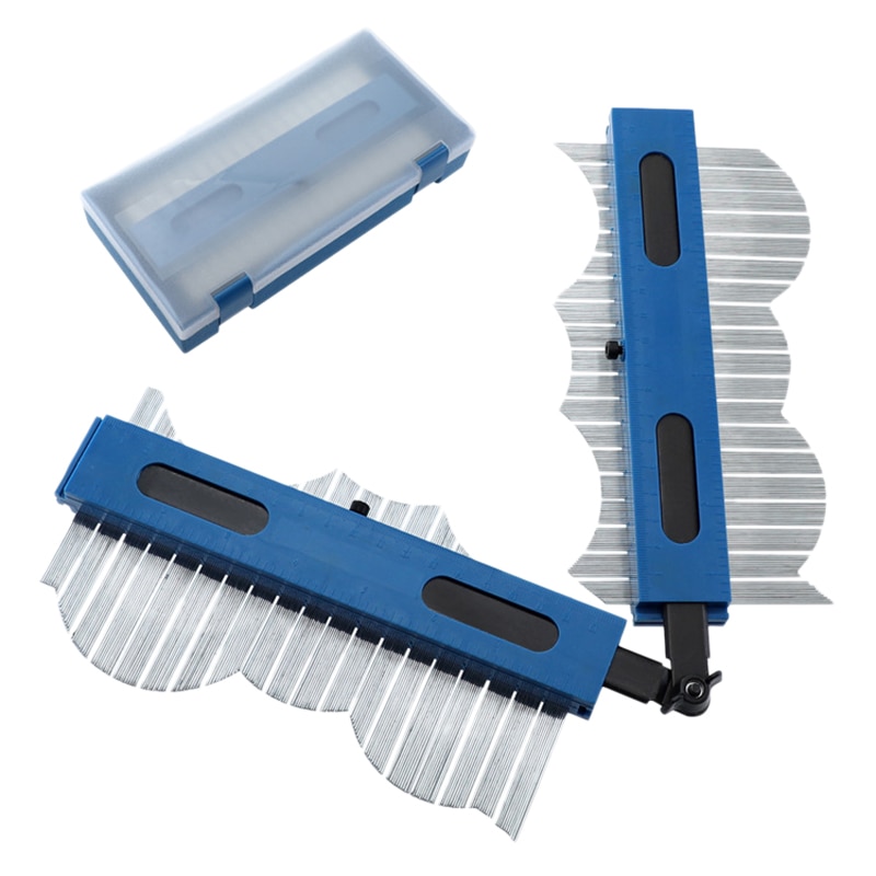 2 Pieces Metal Contour Gauge with Angle Connector Profile Gauge Shape Duplicator Precisely Fast Copy Irregular Shapes for Perfec: Default Title