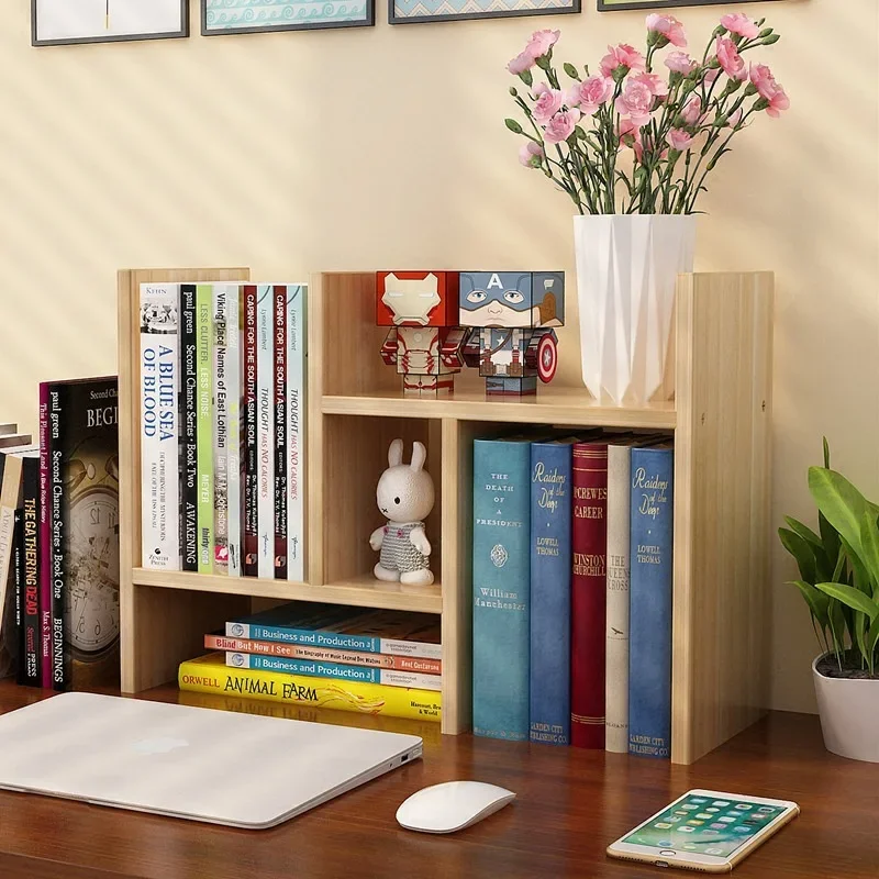 Desktop simple bookshelf, desk shelf, simple modern student and children's desk, office desk, storage and organization rack