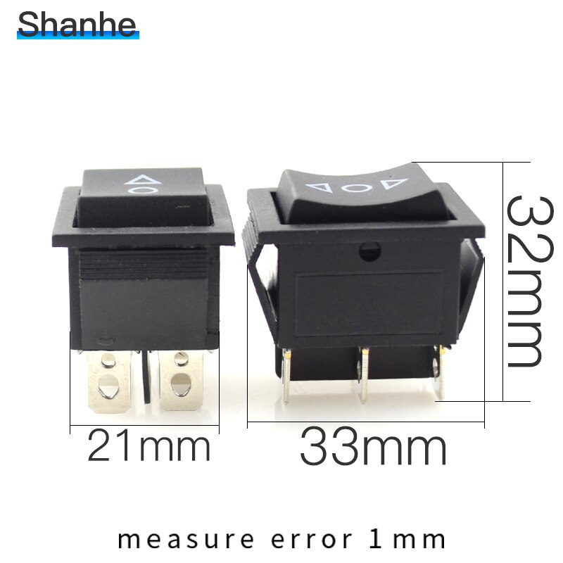 Super Brass 6 Pins ! momentary rocker switch double sides spring return to middle after released