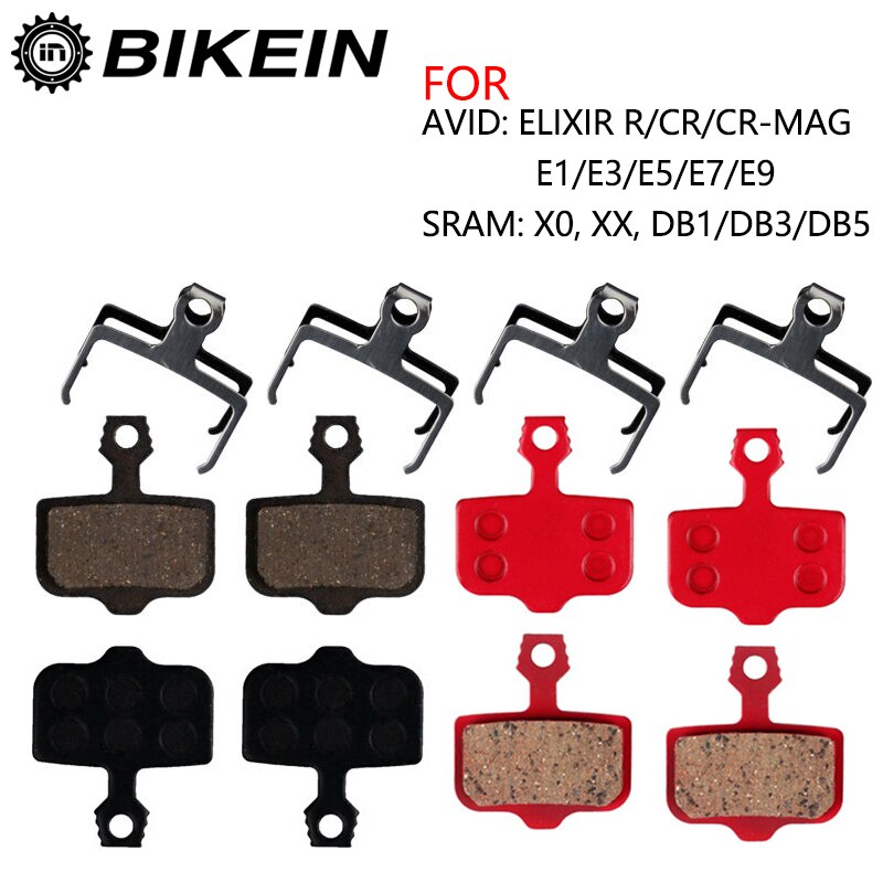 Bikein Mtb Fiets Schijfremblokken Voor Avid Elixir R/Cr/CR-MAG/E1/3/5/7/9 Sram X0 Xx DB1/3/5 Mountainbike Remmen Pads 4 Pairs