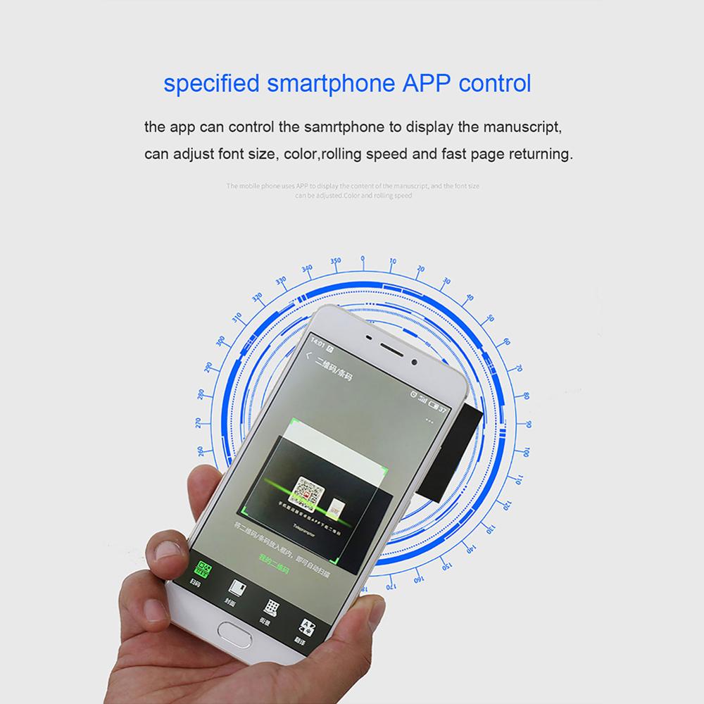 Mini Teleprompter Smartphone Prompter for Camera DSLR Home Shooting Interview Portable Teleprompter w/ remote control carry case