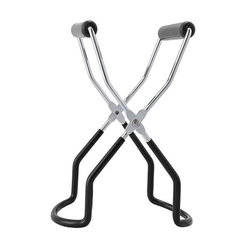 Dåsekrukkeløfter tang i rustfrit stål krukkeløfter med grebshåndtag anti-skoldningsløfter skridsikker sutteflaskeclips ^*^: B