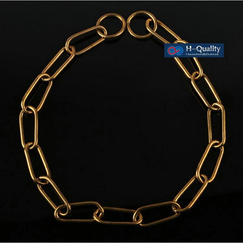 HQ BD01 Classic Show Strong Solid Brass Dog Chain Leash Dog Collar Brass P Chain Special For Middle Giant Dogs