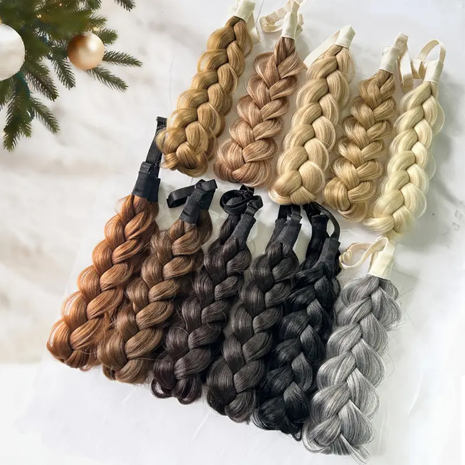 Synthetic Hair Braided Headband With Elastic Band Style Black Brown Girls Braided Headwear Hair Accessories Suitable For Women
