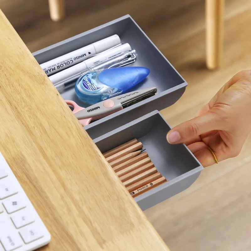 selbst Stock Bleistift ablage Schreibtisch Tisch Aufbewahrung schublade Organizer Kasten unter Schreibtisch stehen selbst klebende Lagerung unter der Schublade