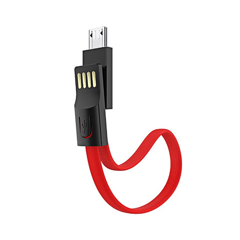 NOHON przenośny brelok kabel USB dla iPhone mikro typ C 8Szpilka ładowanie synchronizacji przewód danych szybkie ładowanie dla androida Xiaomi Samsung: czerwony For Micro