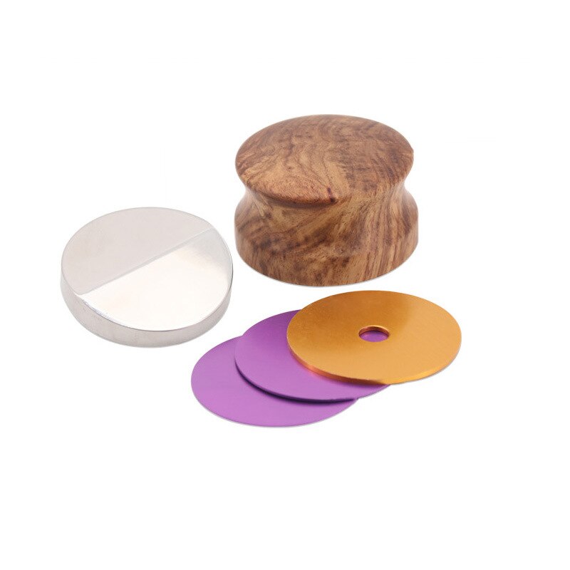 58.35mm Coffee Distributor Rosewood Handle 304 Stainless Steel Espresso Tamper Hammer for Coffee Machines