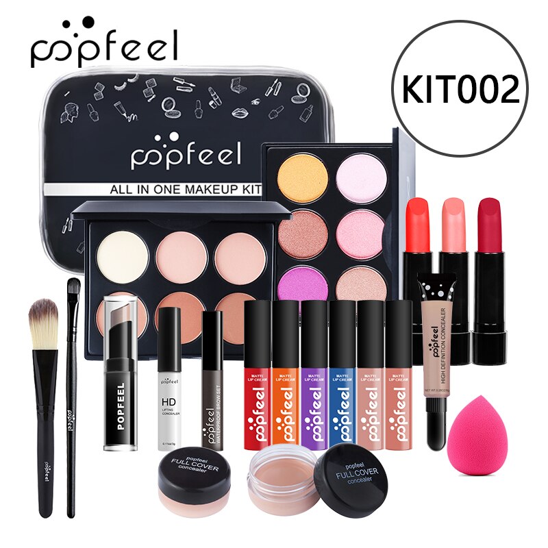 POPFEEL makeup set female beginner student novice full set of light makeup box cosmetic combination: KIT002