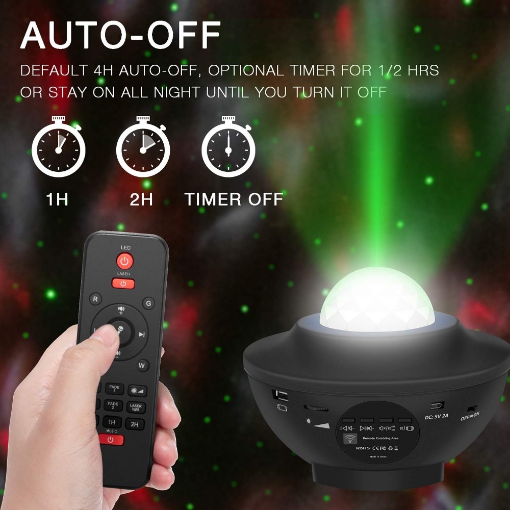 Sterrenhemel Projector Bluetooth Voice Control Muziekspeler Led Nachtlampje Usb Opladen Projectielamp Slaapkamer Naast Lamp