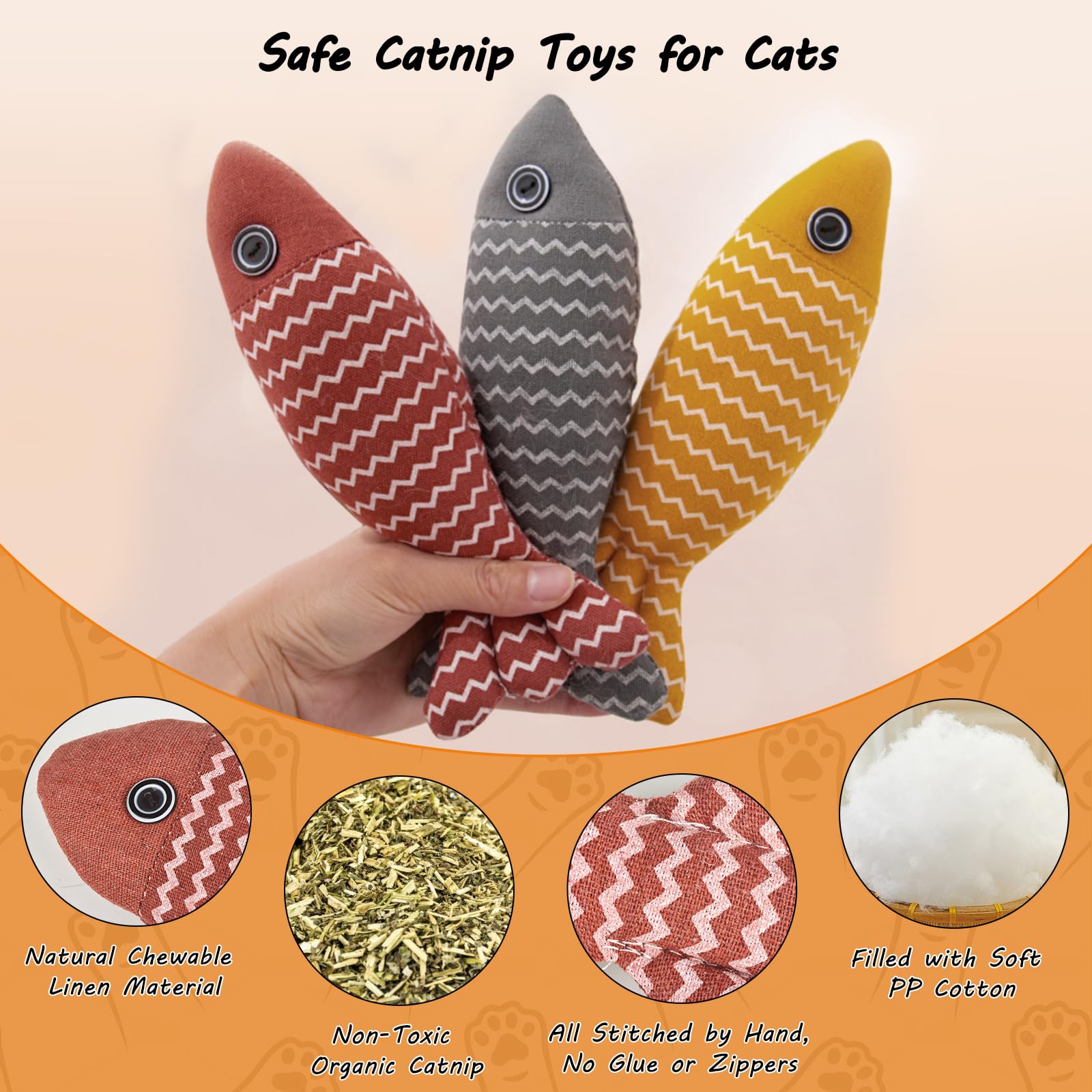 Katzenspielzeug Fisch Katzenminze Spielzeug Interaktives Katzenspielzeug Katzenkauspielzeug Katzenkissenspielzeug KätzchenüSpund Kicker Spielzeug für Katzen Ich bin Innenbereich Kätzchen Bausatz