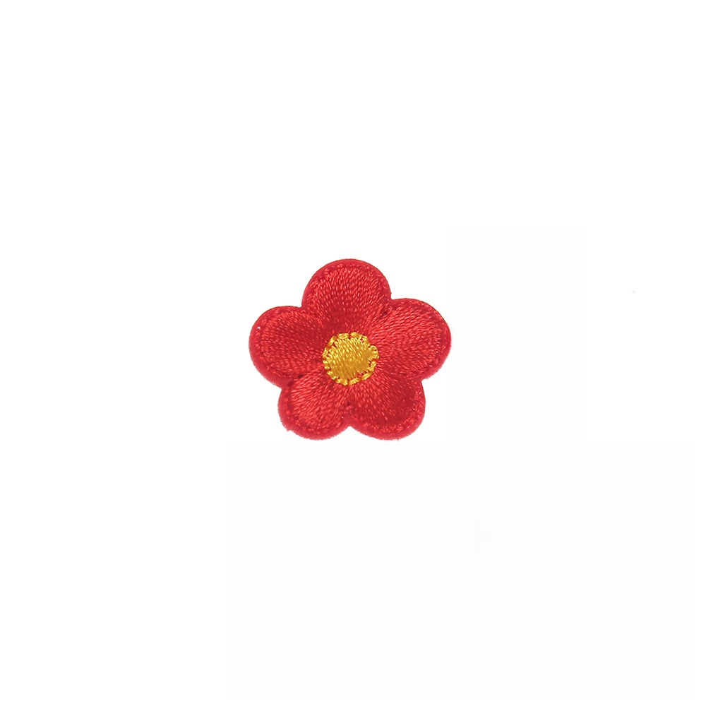 10 unids/lote 2,3 cm parches de flores pequeñas parche bordado hierro en tela apliques insignia para manualidades de costura DIY accesorios de ropa: Zinc envejecido