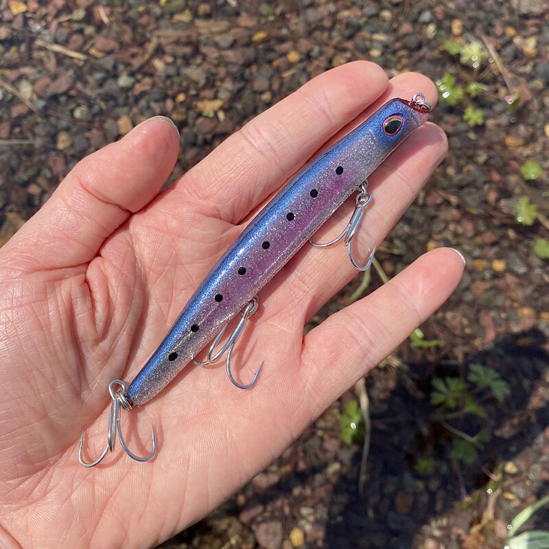 LTHTUG – leurre méné rigide coulant de de japonaise, appât artificiel idéal pour la pêche au bar, 23g, 119.5mm