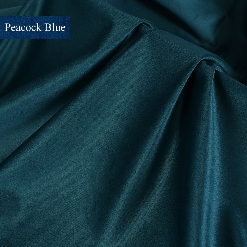 Pure Colour Dutch Velvet Fabric for Sewing Clothes Upholstery DIY Home Decor Textile by the Half Meter: DEEP BLUE