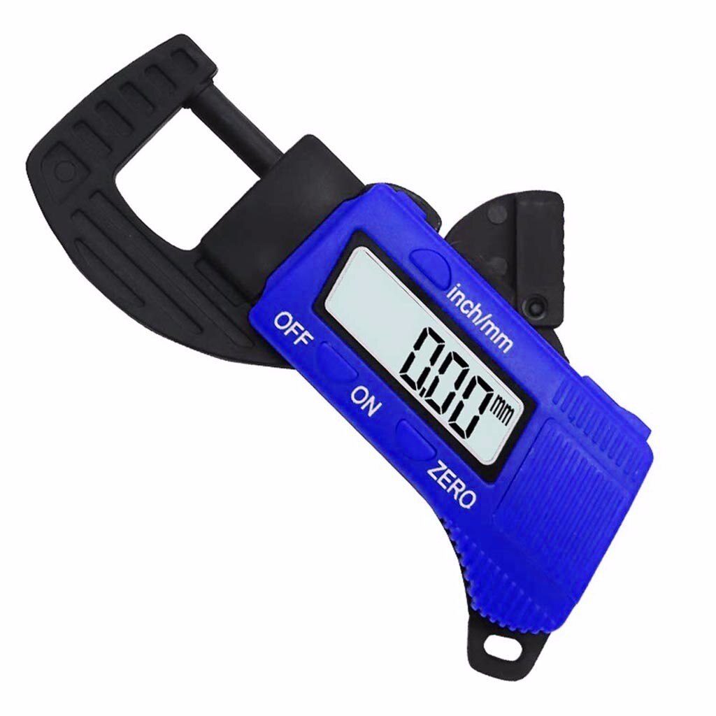 Digital Thickness Gauge Meter 12.7mm Portable LCD Electronic Micrometer for home use products #C: Blue