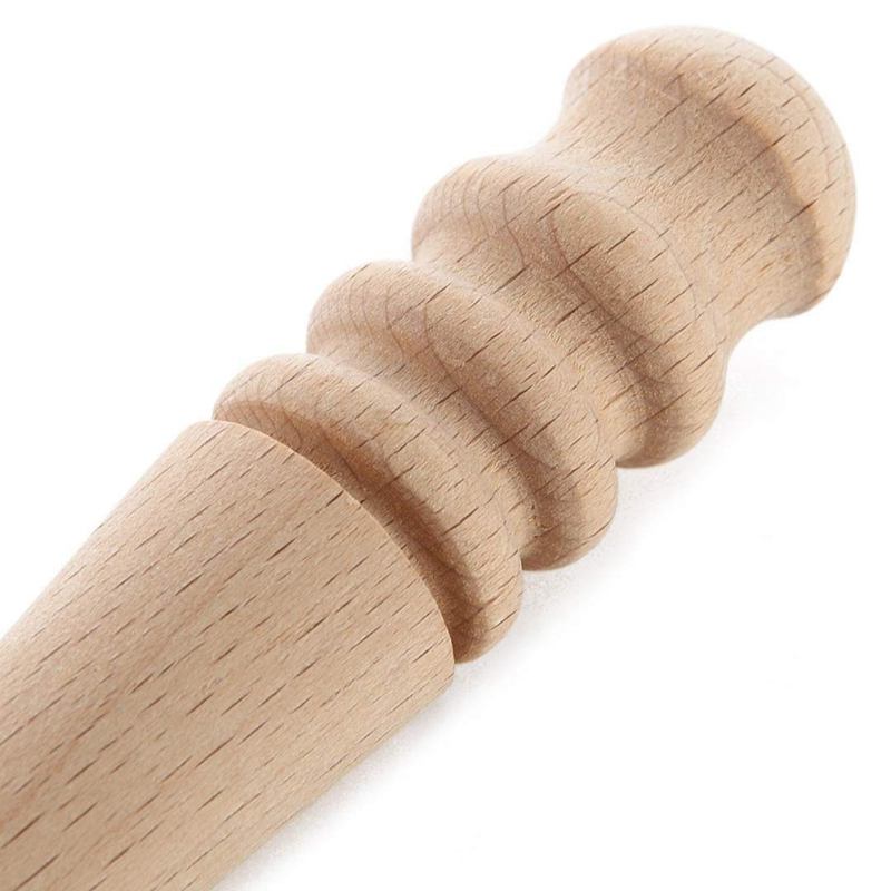 Multi-size houtslicker  (10 stuks) leer lederbewerking massief hout rond polijsten