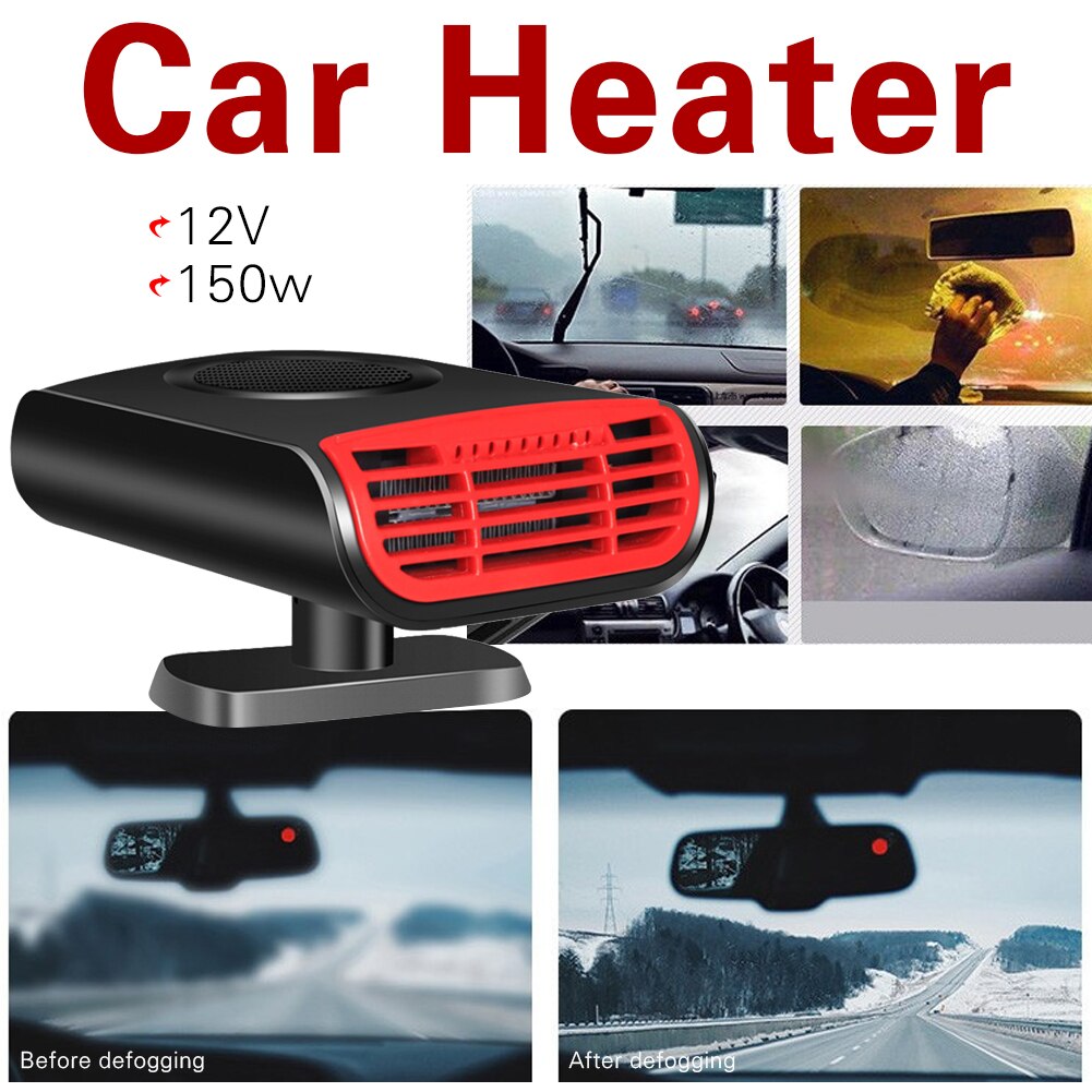 150W Car Auto Heater 12V Air Purifier Cooler Dryer Demister Defroster Portable 3 in 1 Windshield Warm Fan For Truck Van