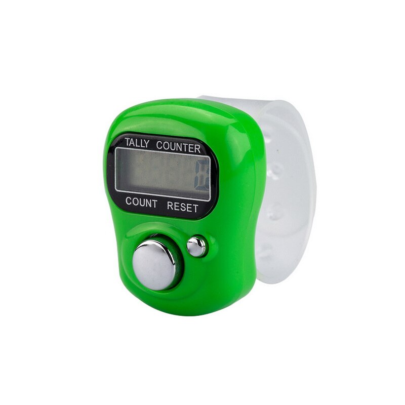 1PC Mini Stitch Marker And Row Finger Counter LCD Electronic Digital Counter For Sewing Knitting Weave Tool: green