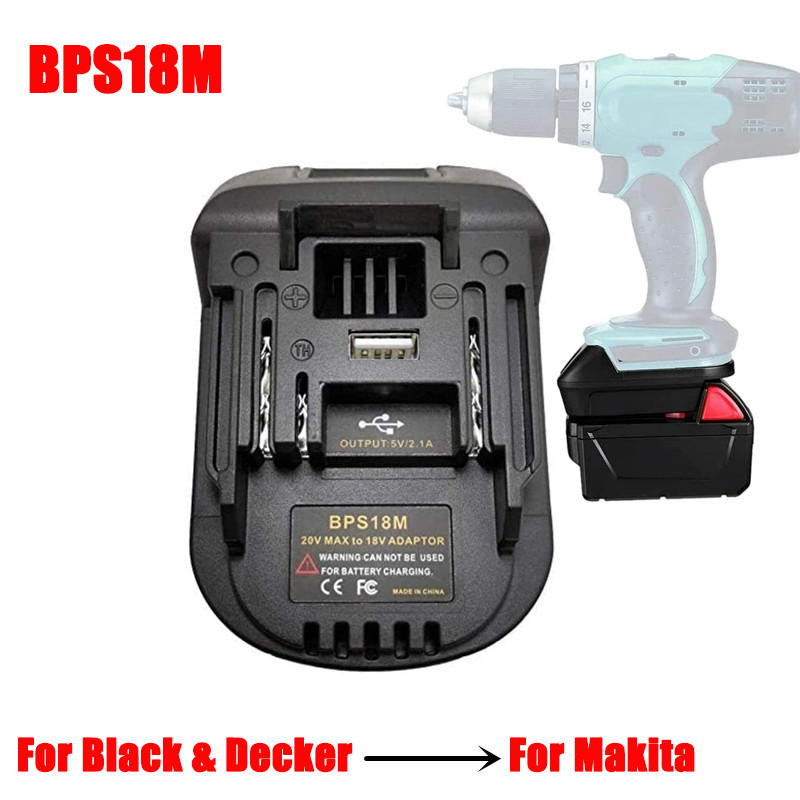 BPS18M Tool Battery Adapter For Black &amp; Decker/For Porter Cable/ For Stanley Battery is Converted To Replace For Makita BL1830