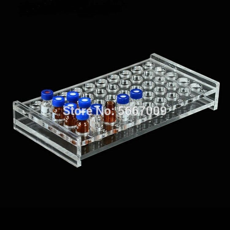 1pcs Clear Organic glass 3ml to 60ml sample bottle holder perspex Chromatographic sample bottle Rack For School Lab