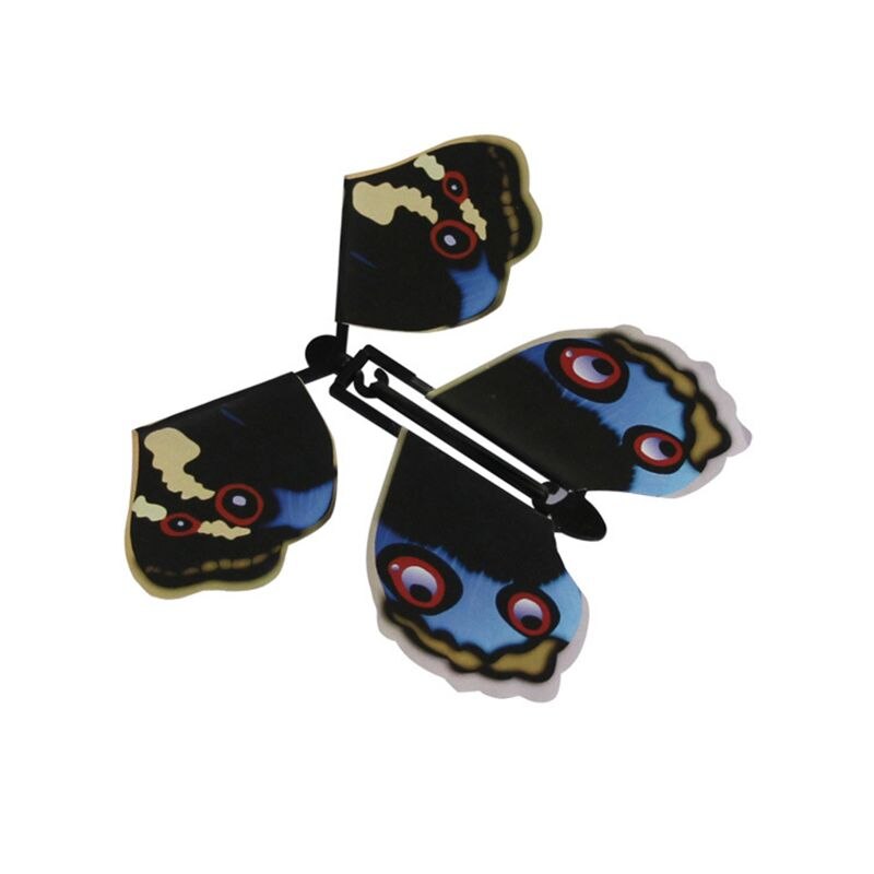 5pcs Magic Flying in the Book Butterfly Rubber Band Powered Wind Up Butterfly null