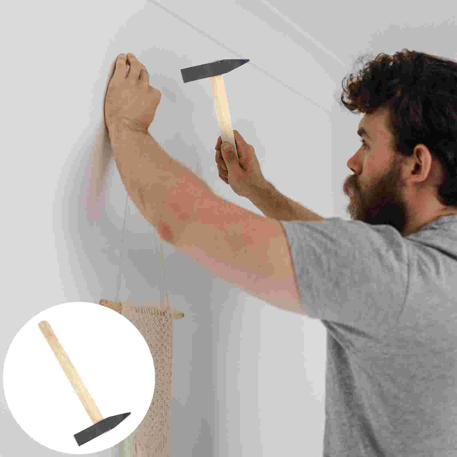 1pc Wood Handle Hammer Welding Hammer Slag Hammer Outdoor Disassembly Tool