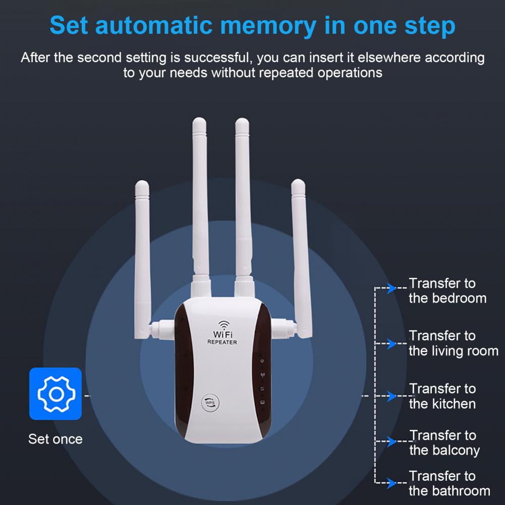 Wide Application Lightweight 300Mbps Shock-proof WiFi Signal Enhancer for Home