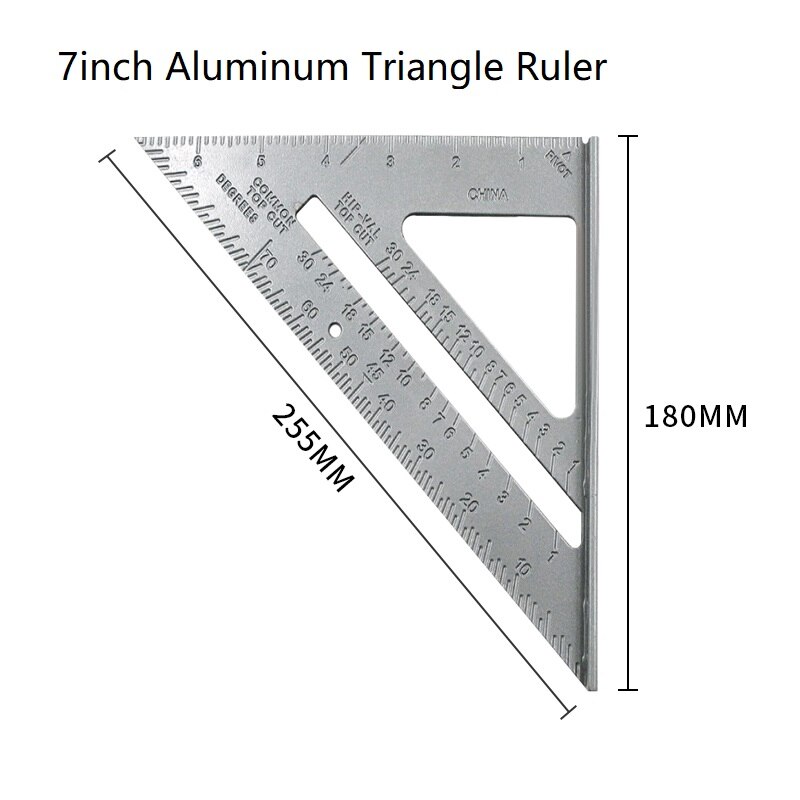 45 grad Aluminium Legierung Winkel Messen Werkzeug Geschwindigkeit Verdicken Sauerei Lineal Gehrung Für Tischler Holzbearbeitung 7 zoll/18cm: Splitter