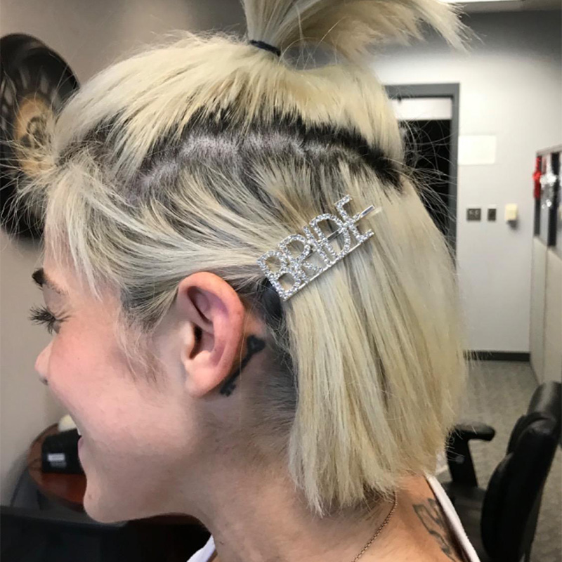 Bridesmaid team bride to be Hair Clip Hairpin Wristband Bracelet wedding bridal shower Bachelorette hen Party decoration