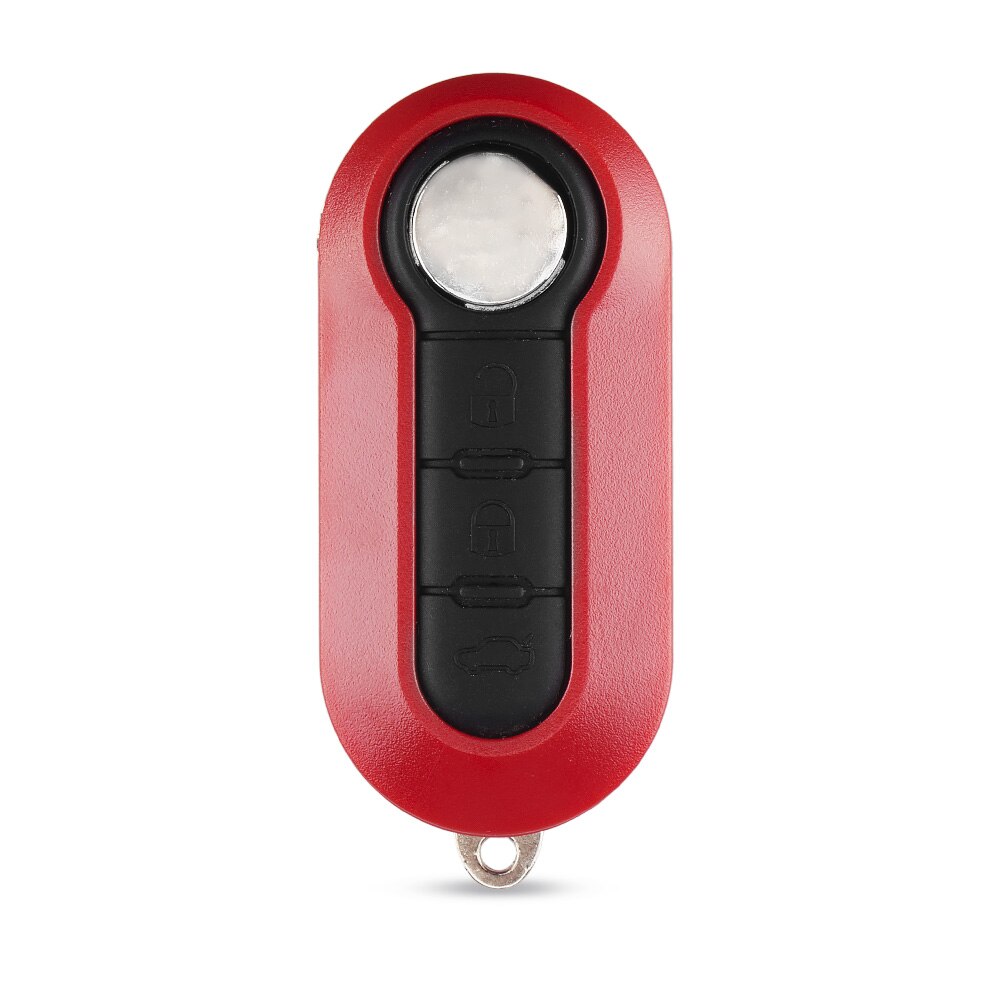 KEYYOU Auto Schlüssel Ersatz Für FIAT 500 Panda Punto Bravo Ducato Stilo mit 3 Taste Fall Fob SIP22 Klinge Folding auto Schlüssel Shell: For Fiat / Rot