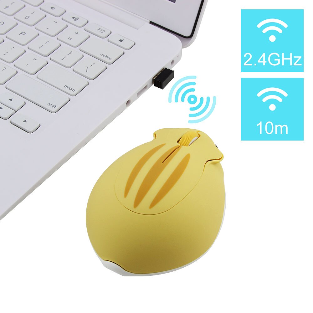 CHYI Cute Cartoon Hamster Shaped Wireless Optical Mouse Mini 1200 DPI USB Computer Mice Gaming Mouse For PC Laptop Desktop