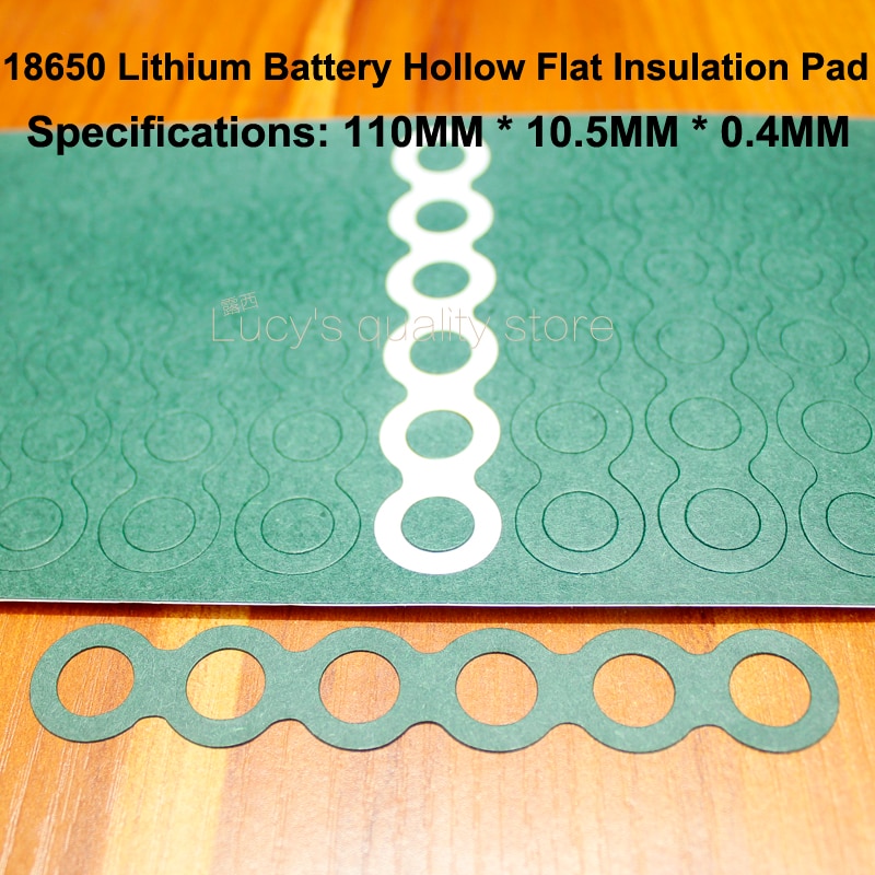 100 stks/partij 18650 Lithium Batterij Positieve Holle Isolatie Pad 6 S Indigo Papier Groen Shell Isolatie Oppervlak Mat Meson