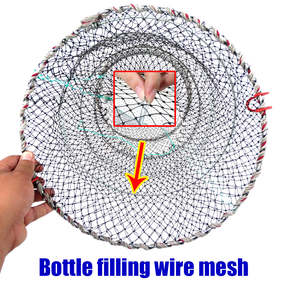 Foldable Fishing Cast Net Crab Trap Fish Cages Fish Trap Loach Shrimp Net Netting Automatic Fishing Cage Foldable Trap Cast Net