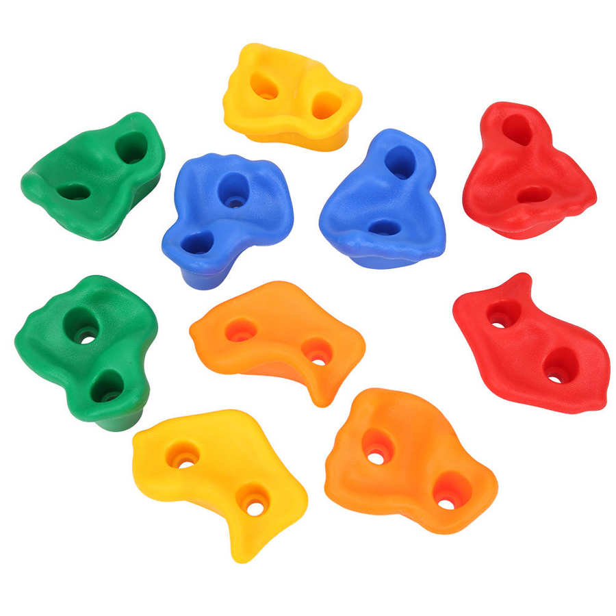 10 Pcs Five Color Children Rock Climbing Wall Holds Set Colorful Practical Playground Equipment Accessory For Climbing Tools