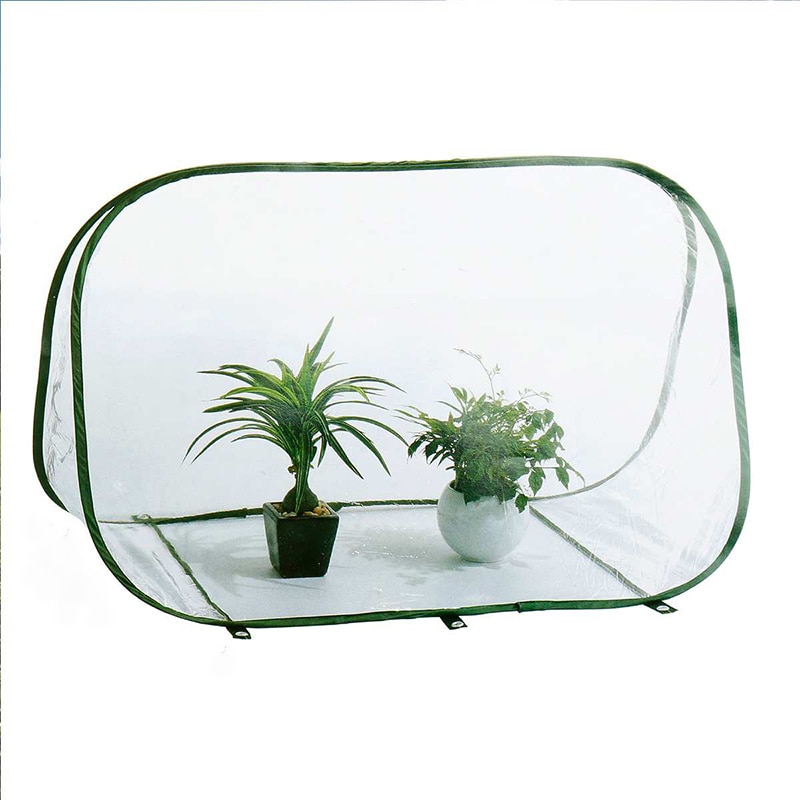 90x47x67cm PE Greenhouse Cover Home Plant Greenhouse Waterproof Tent Garden Cover (With Iron Stand)