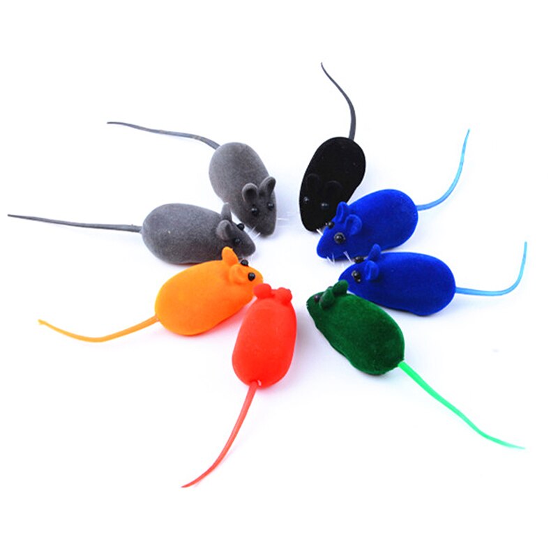 10 pçs reunindo o rato falso engraçado do gato do animal de estimação brinquedos mini som realista jogando brinquedos para gatos gatinho interativo gato brinquedos aleatórios