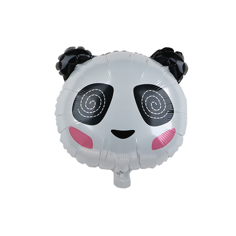 10pcs Aluminum Foil Helium Balloons Cartoon Animal Children's Day Wedding Birthday Decor Kids Panda Rabbit Balloons Party Favor: Dark Gray