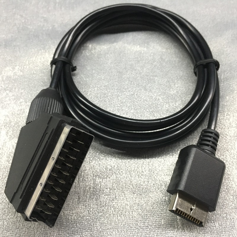 FZQWEG Für Sony Playstation PS1 RGB SCART Kabel TV AV Blei Ersatz Anschluss Kabel Für PAL/NTSC Konsolen