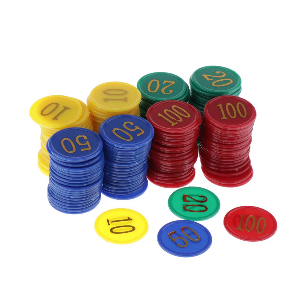160 stücke Poker Chips, sterben Zahlen (10, 20, 50, 100) Gedruckt Auf Es zu Zeigen sterben Poker Chips Gesicht Wert