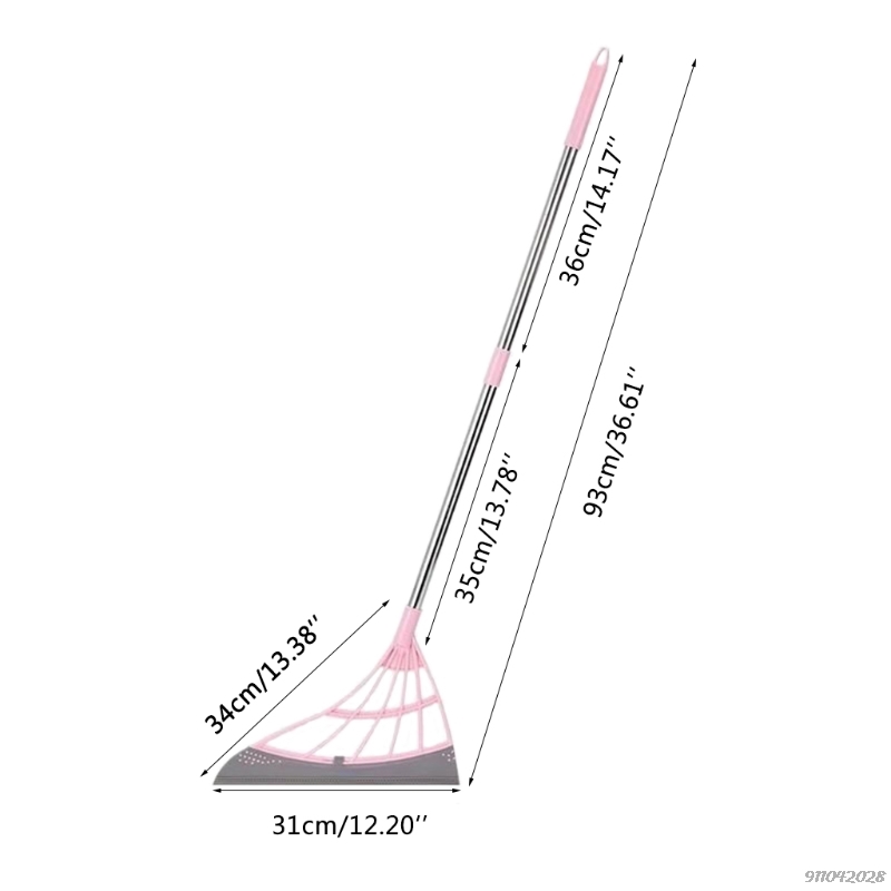 Removable Dual-use Super Sweeper Broom for Living Room Kitchen Bathroom Hangable Handle Easy to Clean au23