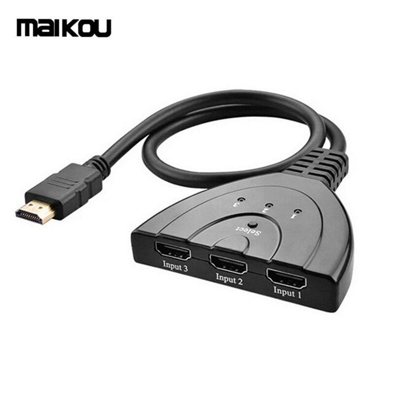 Maikou-interruptor HDMI 3x1, 3 en 1, 1080P, Hub HD