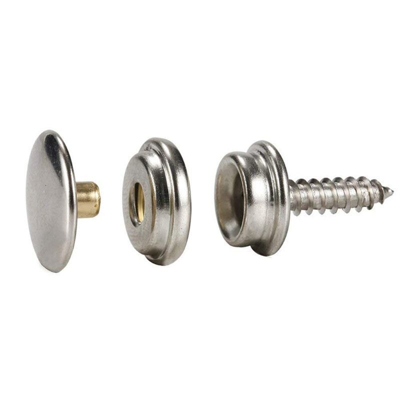 10 sets roestvrijstalen drukknopen voor tent, jacht, boot, canvas hoes, gereedschap, stopcontacten, knoppen